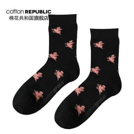 Cotton Republic/棉花共和国男士中筒袜商务休闲棉袜学院风学生袜图片