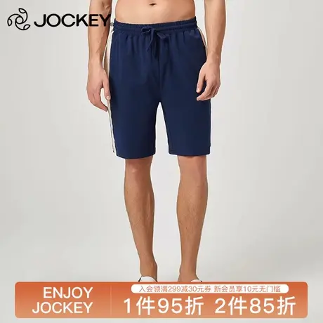 Jockey睡裤男短裤夏季莫代尔家居裤系带男士中裤五分裤可外穿裤子商品大图