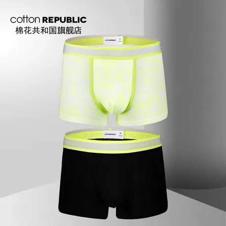 Cotton Republic/棉花共和国男士情侣款莫代尔性感中腰内裤两条装图片
