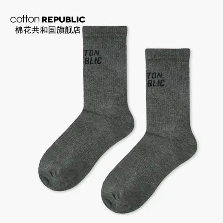 Cotton Republic/棉花共和国男士中筒袜情侣性感休闲提花男运动袜图片