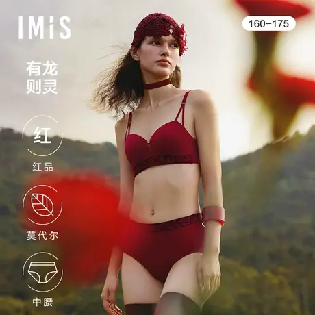 爱美丽IMIS内裤女士有龙则灵生肖红品莫代尔中腰平角裤IM23BPT2商品大图