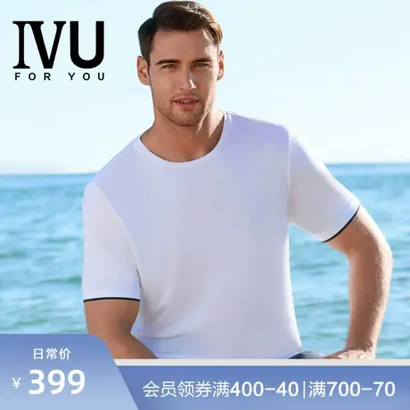 安莉芳旗下IVU男士夏季短袖圆领T恤上衣可外穿家居服睡衣UL00122图片