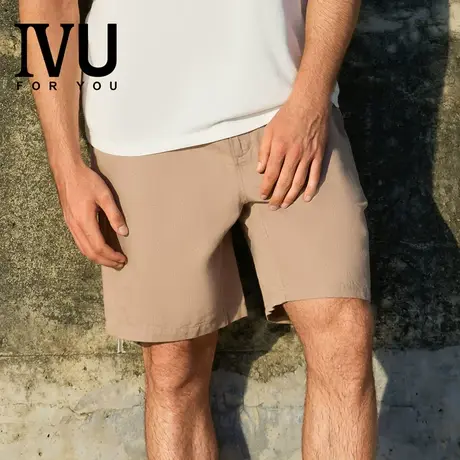 安莉芳旗下IVU男士夏季新品棉麻短裤可外穿休闲家居服裤子UF00106图片