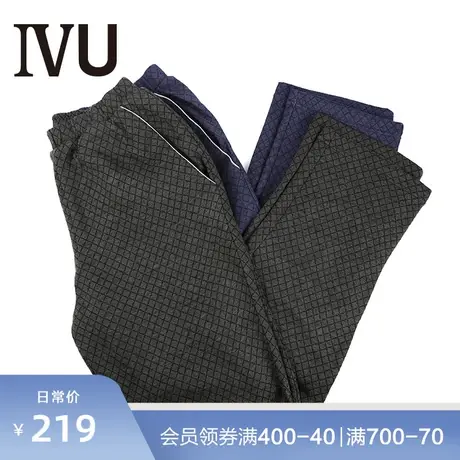 安莉芳旗下IVU男士加厚格子睡衣休闲家居长裤UL0191图片