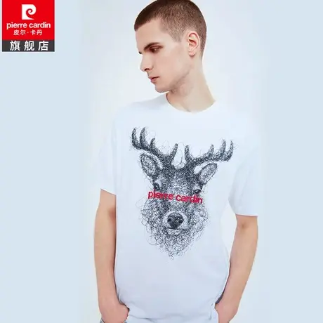 皮尔卡丹鹿狼鲸品牌纪念款男士T恤棉短袖夏季汗衫图片