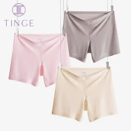 3条TINGE一片式无痕安全裤夏季薄款速干防走光高腰打底内裤短裤图片
