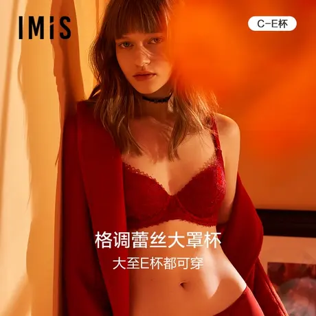 爱美丽IMIS商场内衣大胸显小上托性感蕾丝全罩杯薄杯文胸IM12BIV1图片