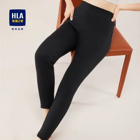 HLA/海澜之家女士青年羊毛羽绒护膝冬季加绒加厚柔软舒适保暖裤图片
