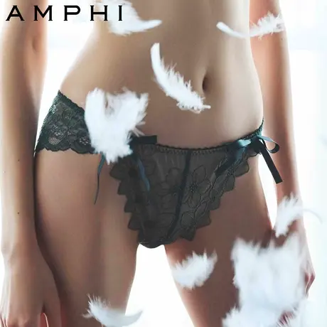 amphi华歌尔旗下 日系少女唯美性感轻薄蕾丝T裤内裤AP6529商品大图